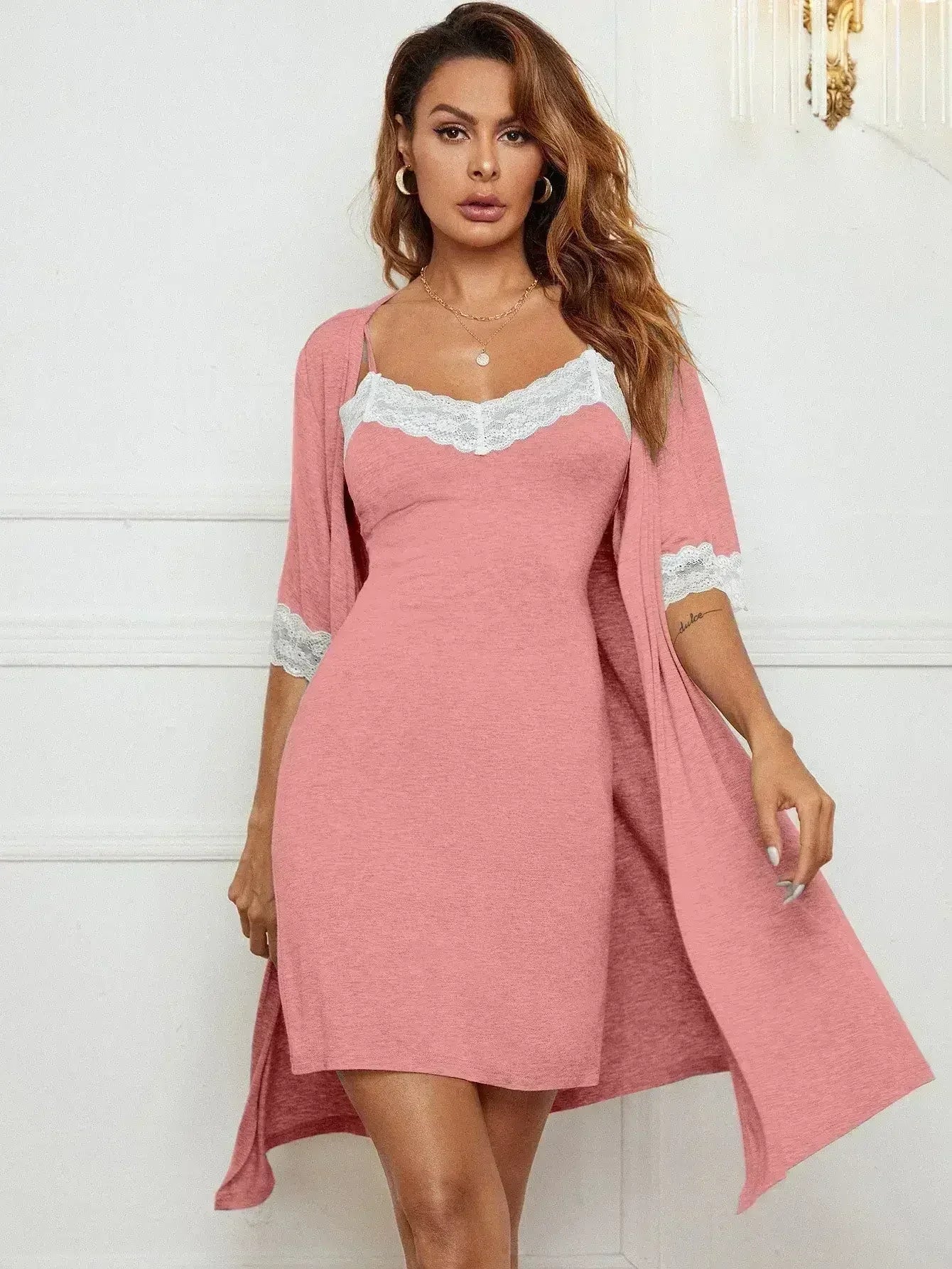 Pajama Suit Lace Women